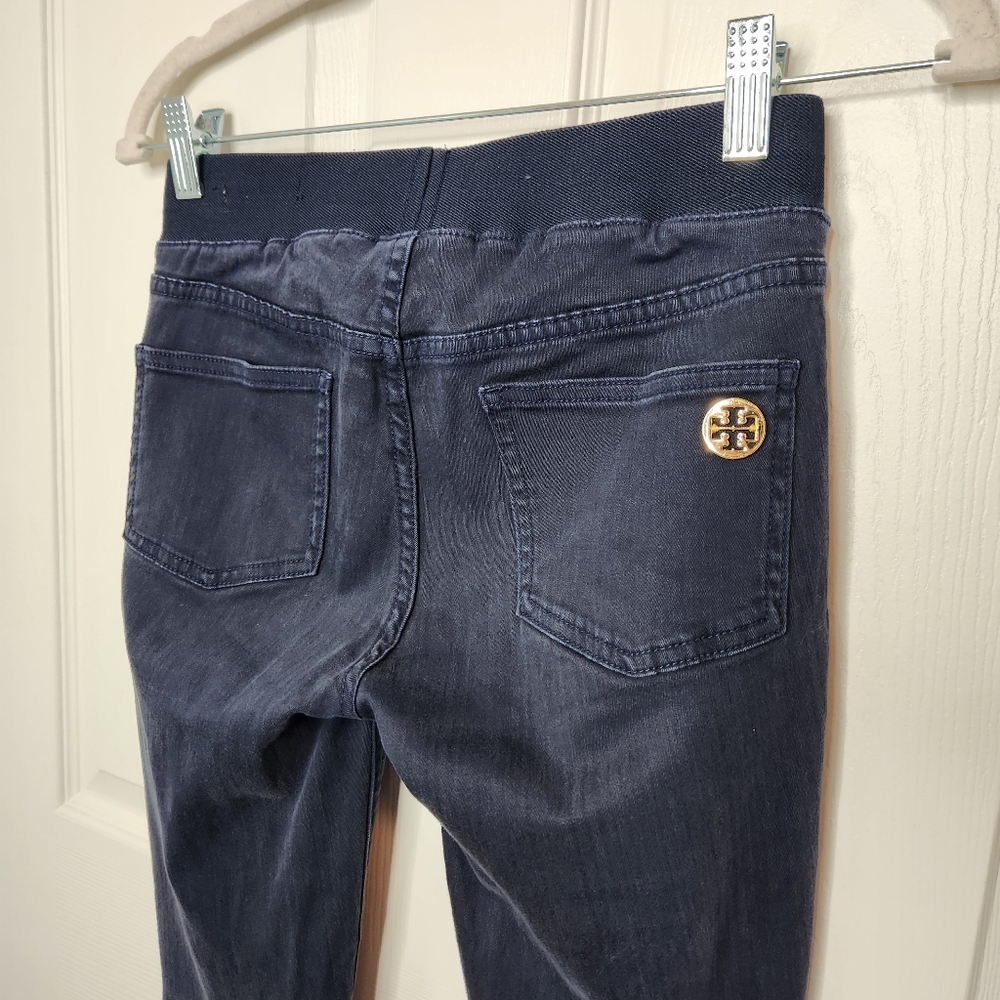 Tory Burch Navy Blue Jean Leggings Jeggings Skinny Size 24 - Picture 4 of 7